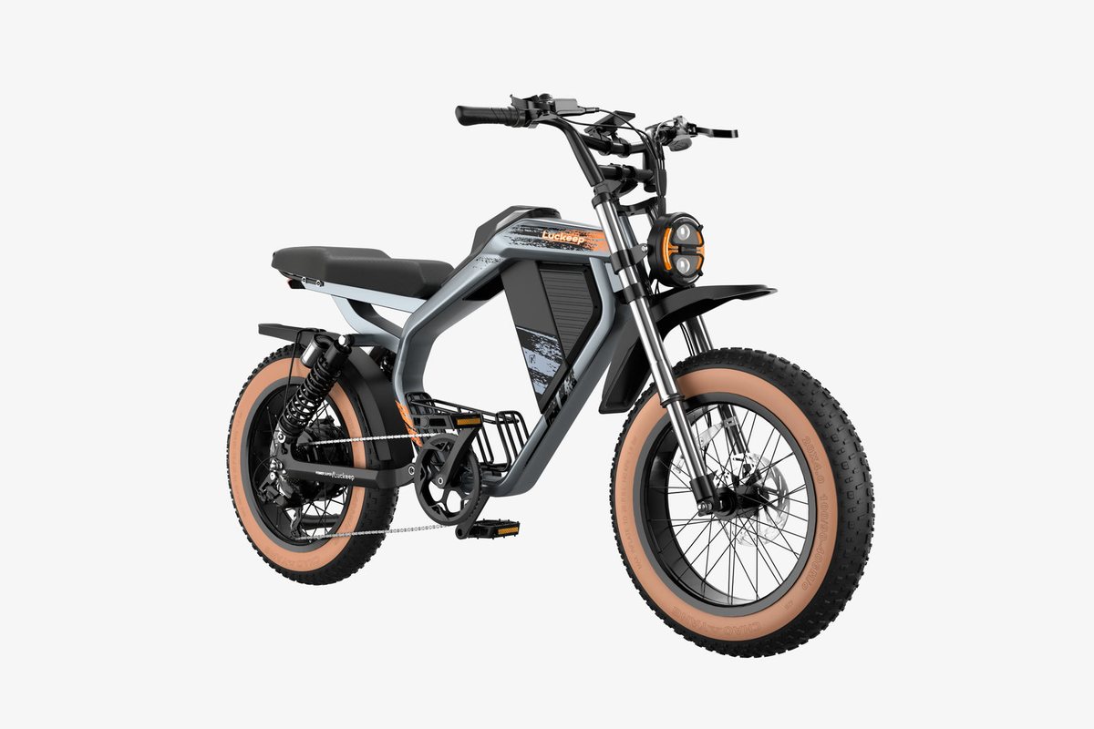 E-Bike X5 Max en gris, profil droit